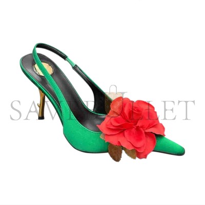 YSL FOTVA FLOWER HIGH HEEL SANDALS 306541